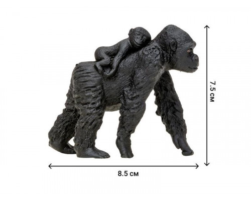 Набор фигурок животных MASAI MARA MM201-003 серии Мир диких животных: Семья горилл, 4 пр.