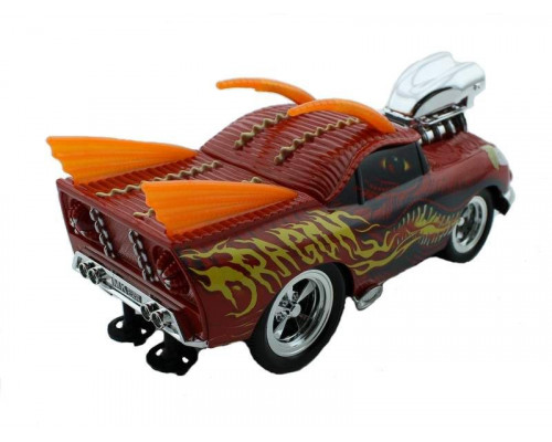 Р/У машина Дракон из серии Muscle Сar с гоночным Мотором 1/16 + свет + звук пульт пистол. типа