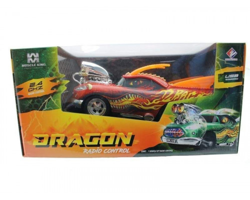 Р/У машина Дракон из серии Muscle Сar с гоночным Мотором 1/16 + свет + звук пульт пистол. типа