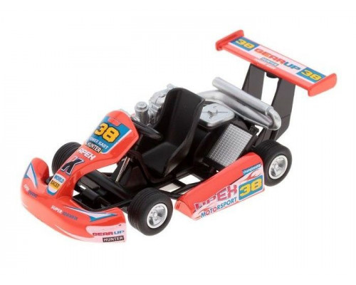 Машина Kinsmart Turbo Go Kart инерция (1/12шт.) б/к