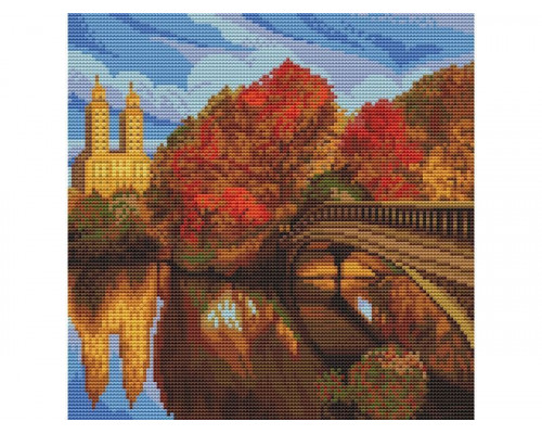 Картина мозаикой 30х30 ПАРК В НЬЮ-ЙОРКЕ (квадрат) (26 цветов)