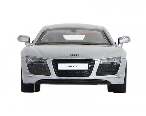 Машина АВТОПАНОРАМА Audi R8 GT, серебро, 1/43, инерция, в/к 17,5*12,5*6,5 см