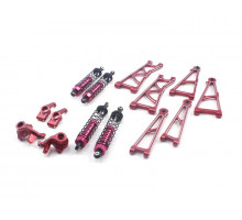 Комплект алюминиевого тюнинга для Himoto E10MT/L, E10XT/L фиолетовый