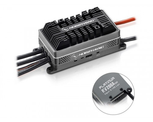 Бесколлекторный регулятор Hobbywing PLATINUM-200A-HV-OPTO-V4.1 (200A-300A, Aircraft, Heli)