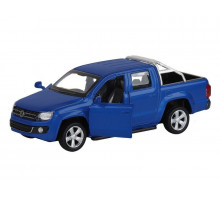 Машина "АВТОПАНОРАМА" Volkswagen Amarok, синий, 1/46, инерция, откр. двери, в/к 17,5*12,5*6,5 см