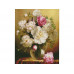 Алмазная мозаика с нанесенной рамкой 40х50 БУКЕТ ПИОНОВ (35 цветов)