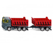 Грузовик Siku 1685 с прицепом, 15.2 см, серый/красный