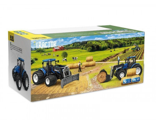 Р/У фермерский трактор Korody с сеноподборщиком, мет. кузов, широкие колеса 1/24 2.4G 6CH RTR