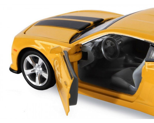 Машина АВТОПАНОРАМА Chevrolet Camaro SS, желтый, 1/32, свет, звук, инерция, в/к 17,5*13,5*9 см