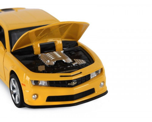 Машина АВТОПАНОРАМА Chevrolet Camaro SS, желтый, 1/32, свет, звук, инерция, в/к 17,5*13,5*9 см