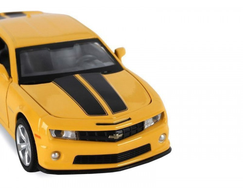 Машина АВТОПАНОРАМА Chevrolet Camaro SS, желтый, 1/32, свет, звук, инерция, в/к 17,5*13,5*9 см
