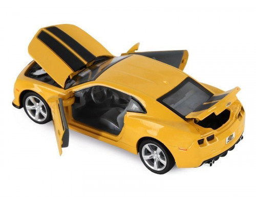 Машина АВТОПАНОРАМА Chevrolet Camaro SS, желтый, 1/32, свет, звук, инерция, в/к 17,5*13,5*9 см