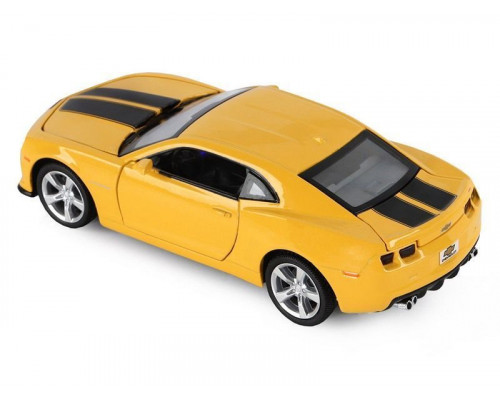 Машина АВТОПАНОРАМА Chevrolet Camaro SS, желтый, 1/32, свет, звук, инерция, в/к 17,5*13,5*9 см