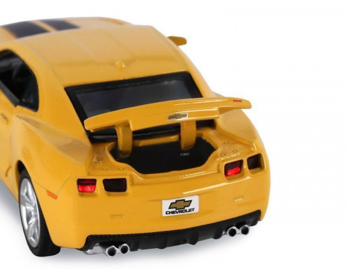 Машина АВТОПАНОРАМА Chevrolet Camaro SS, желтый, 1/32, свет, звук, инерция, в/к 17,5*13,5*9 см