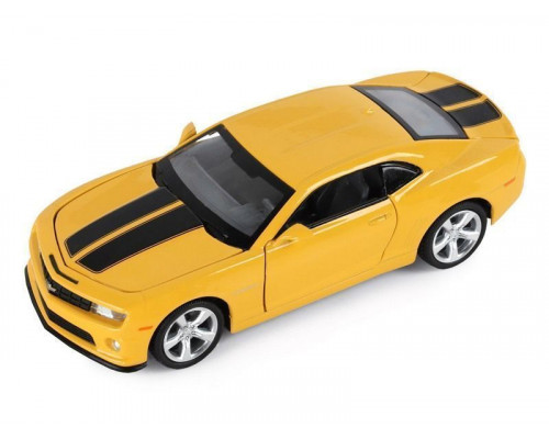 Машина АВТОПАНОРАМА Chevrolet Camaro SS, желтый, 1/32, свет, звук, инерция, в/к 17,5*13,5*9 см