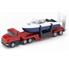 Набор техники Siku 1613 Тягач с катером 1/55, 16.3 см