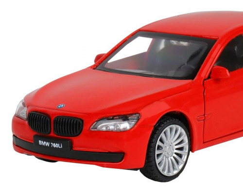 Машина АВТОПАНОРАМА BMW 760 LI, красный, 1/46, инерция, в/к 17,5*12,5*6,5 см