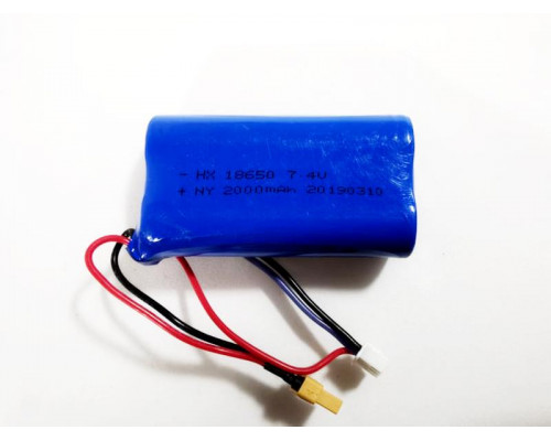 Аккумулятор Li-Po 2000mAh, 7.4V JST для Huina 1580, 1583
