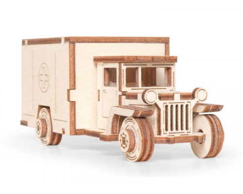 Деревянный конструктор Lemmo Грузовичок ЛТ-М, 34 детали