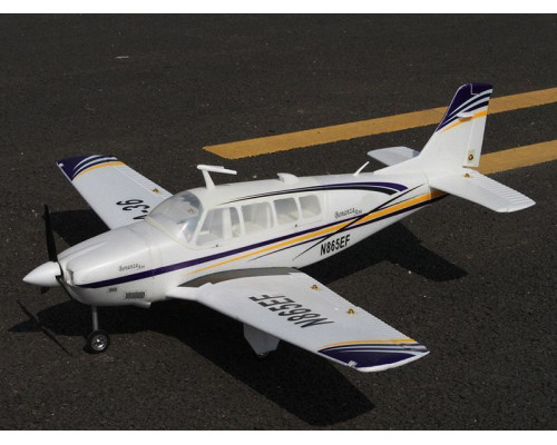 Радиоуправляемый самолет Top RC ST Beechcraft Bonanza A36 фиолетовый 1280мм (шасси) PNP