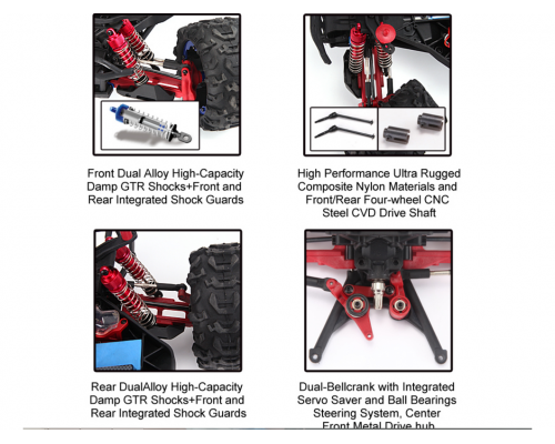 Радиоуправляемый монстр Remo Hobby Dinosaurs Master Brushless UPGRADE (синий) 4WD 2.4G 1/8 RTR