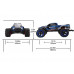 Радиоуправляемый монстр Remo Hobby Dinosaurs Master Brushless UPGRADE (синий) 4WD 2.4G 1/8 RTR