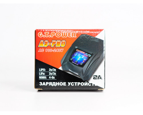 Универсальное З/У G.T.Power A3PRO-V1 LiPo/NiMh (220В/2A/2-3S) T-plug/TRX/Tamiya/Mini Tamiya/XT60