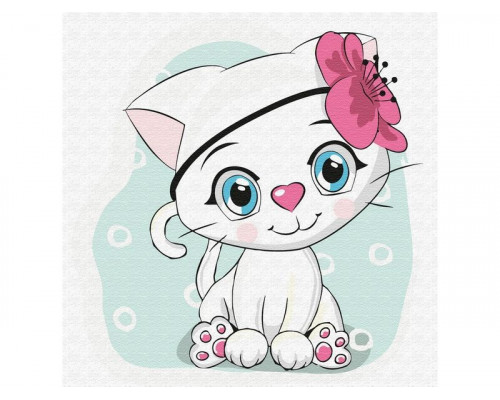 Набор юного художника 20Х20 КОШЕЧКА-КРАСОТКА. (11 цветов)