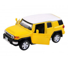 Машина "АВТОПАНОРАМА" Toyota FJ Cruiser, желтый, 1/43, инерция, в/к 17,5*12,5*6,5 см
