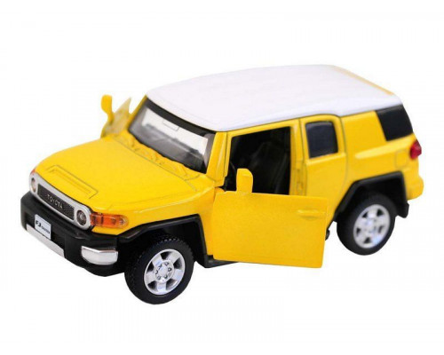 Машина АВТОПАНОРАМА Toyota FJ Cruiser, желтый, 1/43, инерция, в/к 17,5*12,5*6,5 см