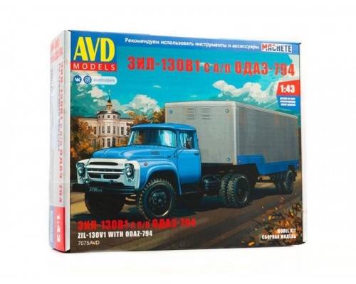 Сборная модель ЗИЛ-130В1 с полуприцепом ОДАЗ-794