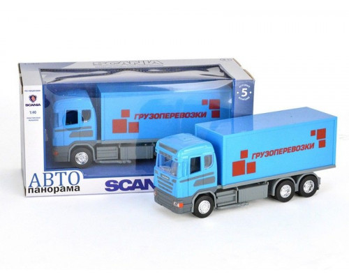Машина АВТОПАНОРАМА SCANIA (фура) 1/40 инерц., в/к 28*14*12