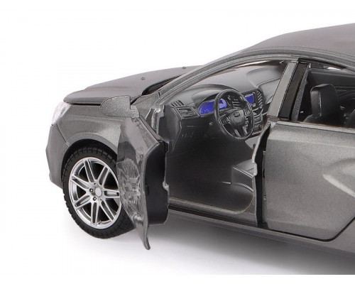 Машина АВТОПАНОРАМА LADA VESTA седан, 1/24,  серый, свет. звук. эффекты, в/к 24,5*12,5*10,5 см