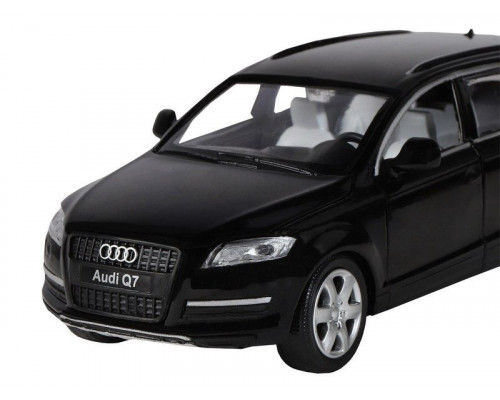Машина АВТОПАНОРАМА Audi Q7, черный, 1/32, свет, звук, инерция, в/к 17,5*13,5*9 см