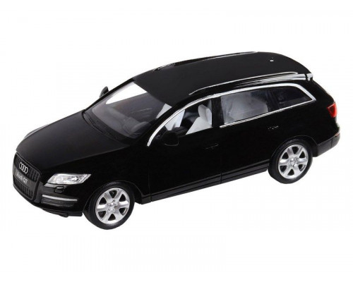 Машина АВТОПАНОРАМА Audi Q7, черный, 1/32, свет, звук, инерция, в/к 17,5*13,5*9 см