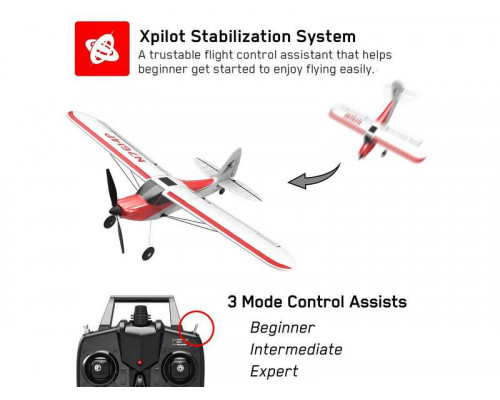 Радиоуправляемый самолет Volantex RC Sport Cub 500мм (синий) 2.4G 4ch LiPo RTF with Gyro