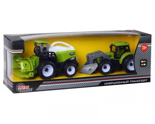 Комбайн AUTODRIVE с трактором инерционные, в/к 26*6,5*8,8 см