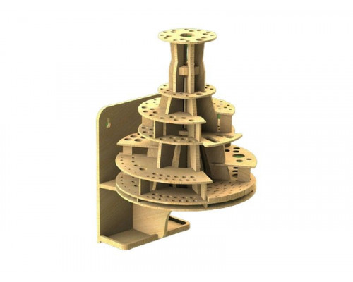 Набор для самостоятельной сборки СВМодель. Органайзер для инструмента деревянный вращ., 102 ячейки