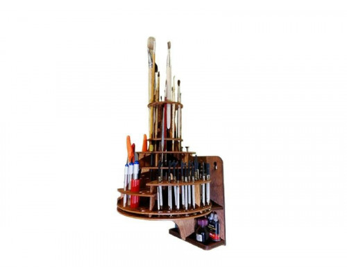 Набор для самостоятельной сборки СВМодель. Органайзер для инструмента деревянный вращ., 102 ячейки