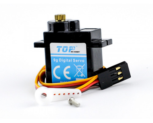 Сервомашинка 9g для планера Top RC Lightning V2 (руль, руль высоты)