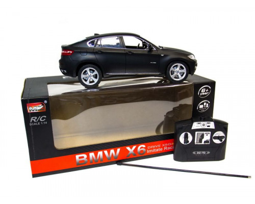 Р/У машина MZ BMW X6 2016M черный матов 1/14 + акб