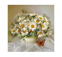 Картина мозаикой 30х30 БУКЕТ РОМАШЕК (квадрат) (24 цвета)