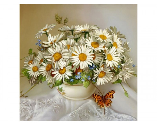 Картина мозаикой 30х30 БУКЕТ РОМАШЕК (квадрат) (24 цвета)