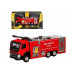 Машина АВТОПАНОРАМА Volvo пожарная машина, красный, 1/50, свет, звук, в/к 28*14*10 см