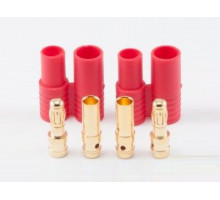 Разъем HXT 3.5мм позолоченный "мама/папа" в пластиковом корпусе (1пара)