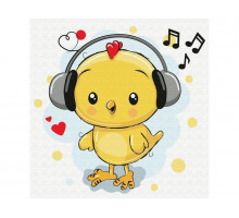 Набор юного художника 20х20 Цыплёнок-меломан (12 цветов)