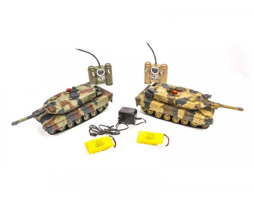 Р/У танковый бой Huan Qi Abrams и Abrams 1:24 2.4G (два танка, з/у, акк)