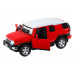 Машина АВТОПАНОРАМА Toyota FJ Cruiser, красный, 1/32, свет, звук, инерция, в/к 17,5*13,5*9 см
