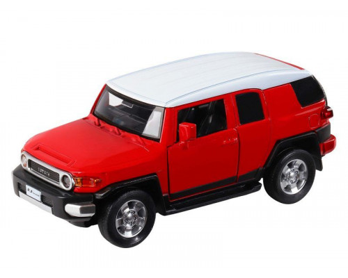 Машина АВТОПАНОРАМА Toyota FJ Cruiser, красный, 1/32, свет, звук, инерция, в/к 17,5*13,5*9 см