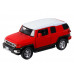 Машина АВТОПАНОРАМА Toyota FJ Cruiser, красный, 1/32, свет, звук, инерция, в/к 17,5*13,5*9 см